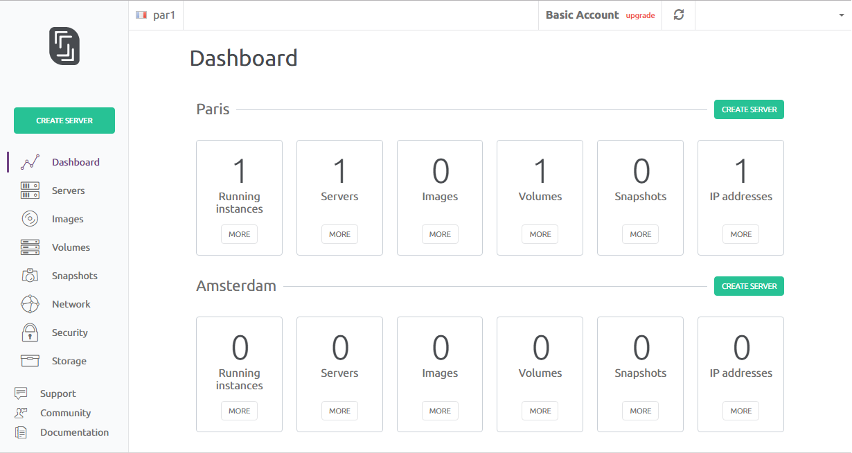 First experience with Scaleway cloud servers