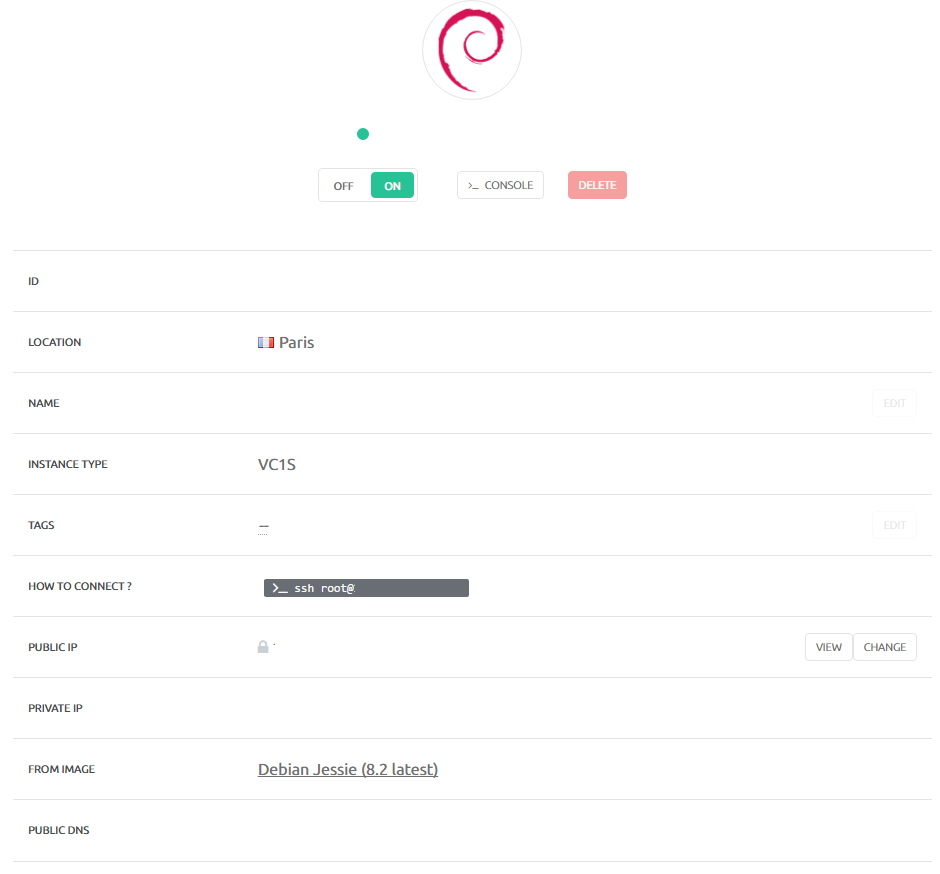 First experience with Scaleway cloud servers